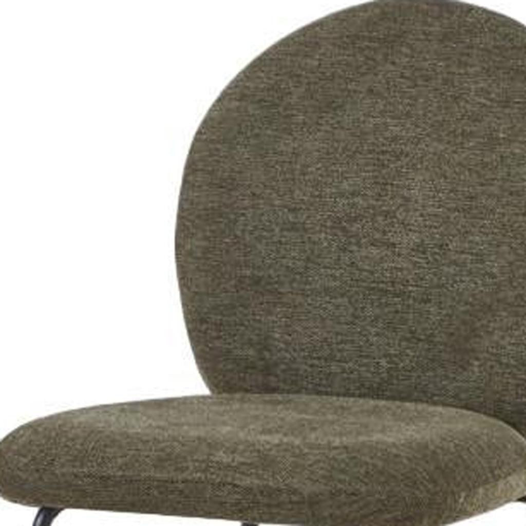 Set of Two 26" Green and Black Fabric and Metal Counter Height Bar Chairs