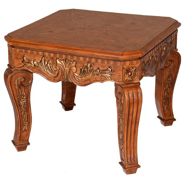 23" Oak Wood Square End Table