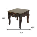 23" Espresso Wood Square End Table