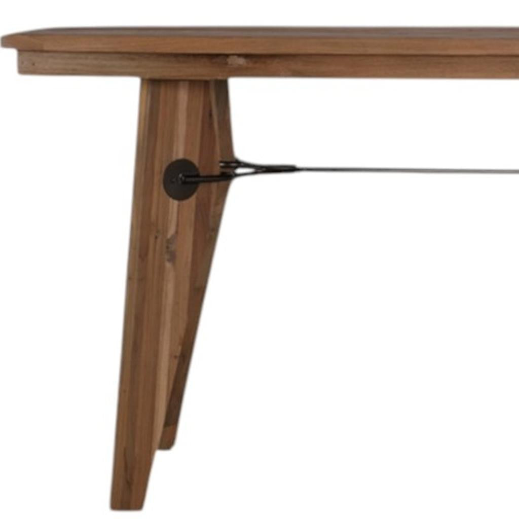 63" Natural Solid Wood Writing Desk