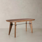 63" Natural Solid Wood Writing Desk