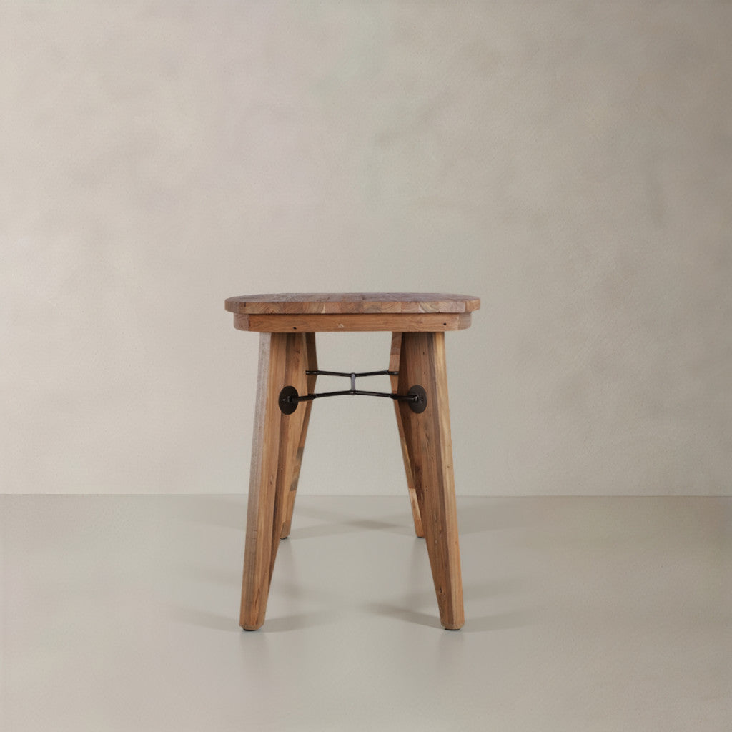 63" Natural Solid Wood Writing Desk