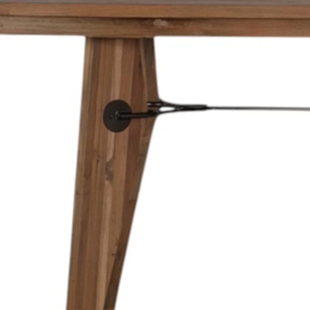 63" Natural Solid Wood Writing Desk