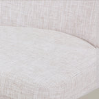 Set of Two Cream and Black Fabric and Wood Dining Side Chairs