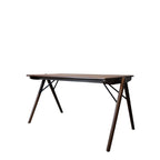 53" Walnut Wood Trestle Base Dining Table
