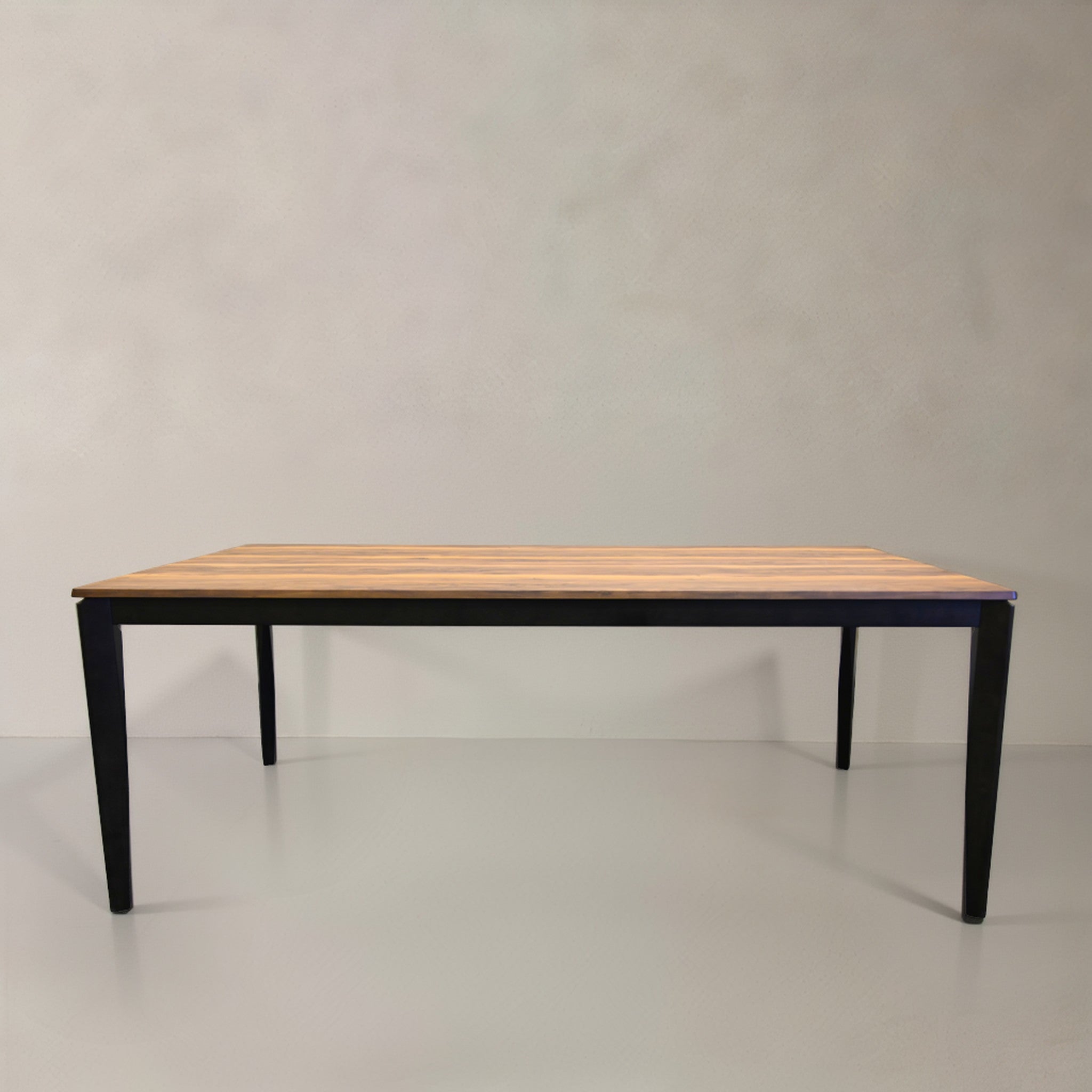 63" Walnut and Black Wood Dining Table