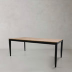 63" Walnut and Black Wood Dining Table