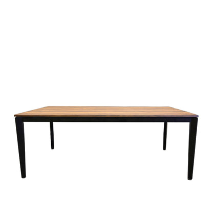 63" Walnut and Black Wood Dining Table