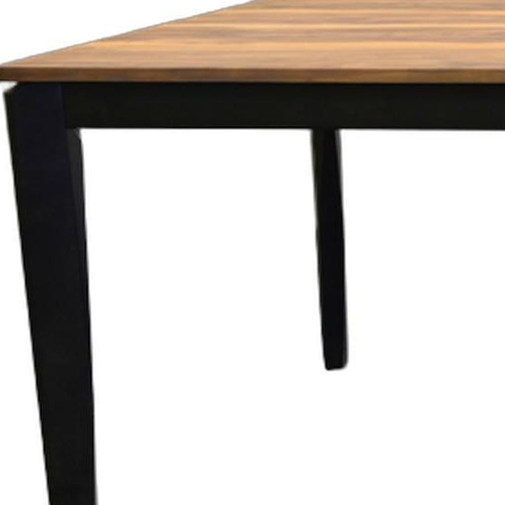 63" Walnut and Black Wood Dining Table