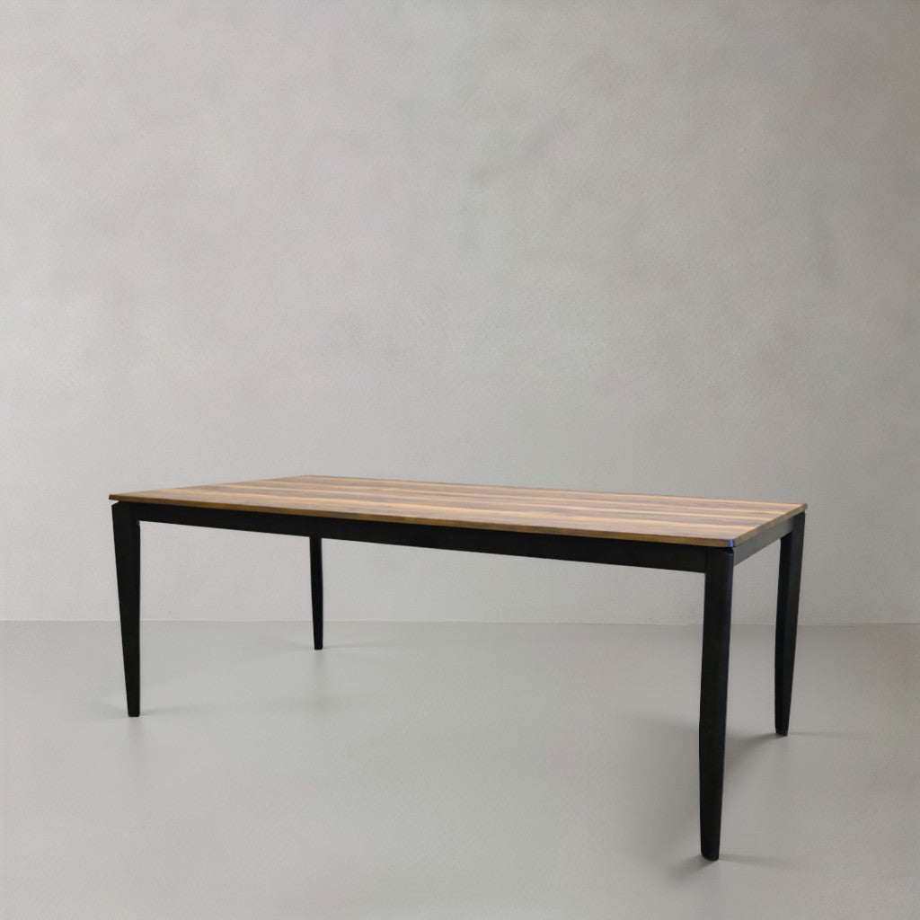 79" Walnut and Black Wood Dining Table