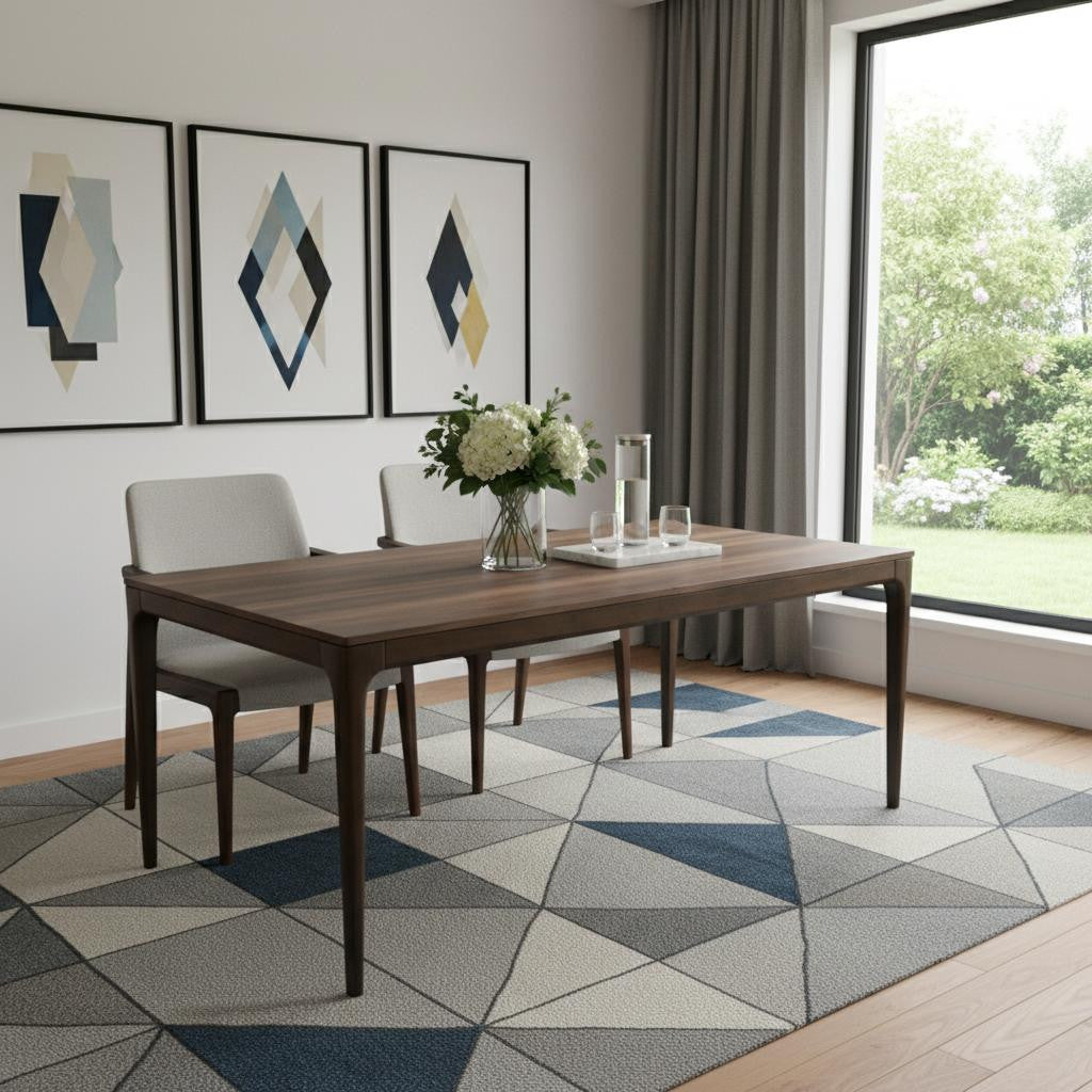 79" Walnut Wood Dining Table