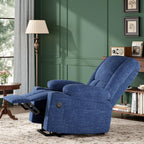 32" Blue Heated Massage Lift Assist Power Recliner With USB