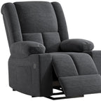 32" Gray Heated Massage Lift Assist Power Recliner With USB