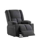 32" Gray Heated Massage Lift Assist Power Recliner With USB