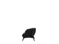 28" Black Velvet and Metal Lounge Chair