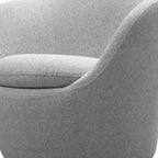 32" Gray Cotton Blend and Metal Lounge Chair