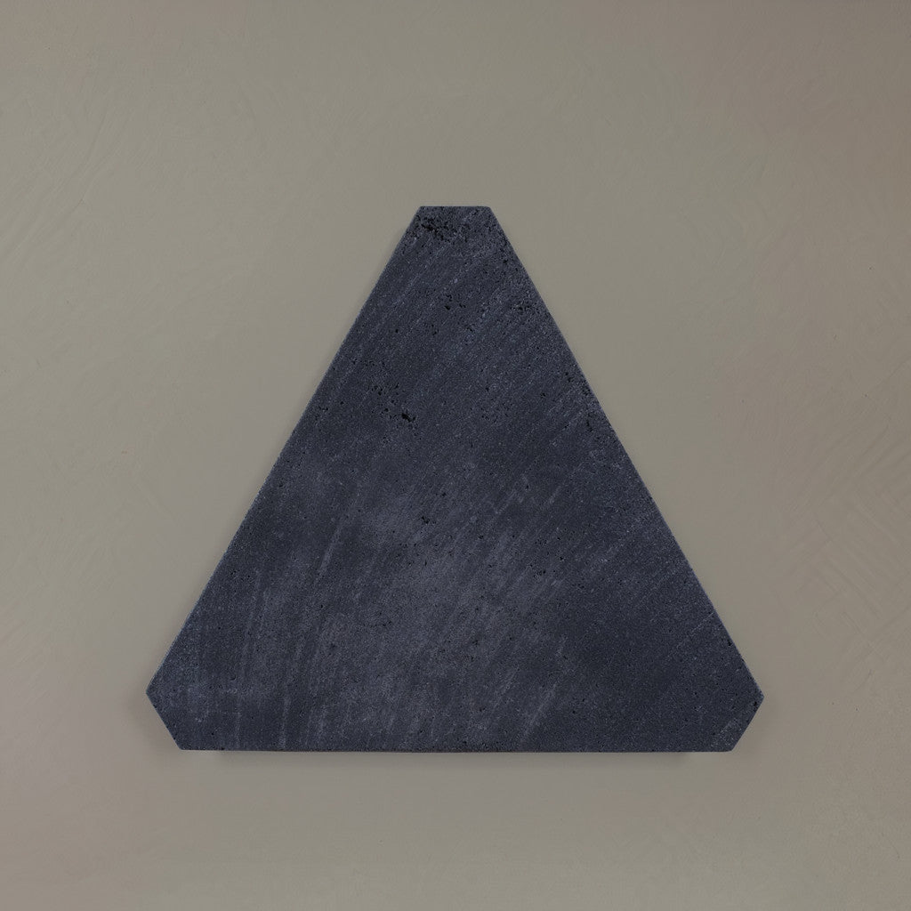 24" Charcoal and Natural Stone and Wood Block End Table