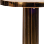 26" White and Gold Linen and Steel Counter Height Swivel Bar Chair