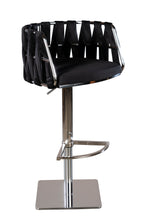 Black and Silver Velvet and Steel Low Back Adjustable Height Swivel Bar Chair