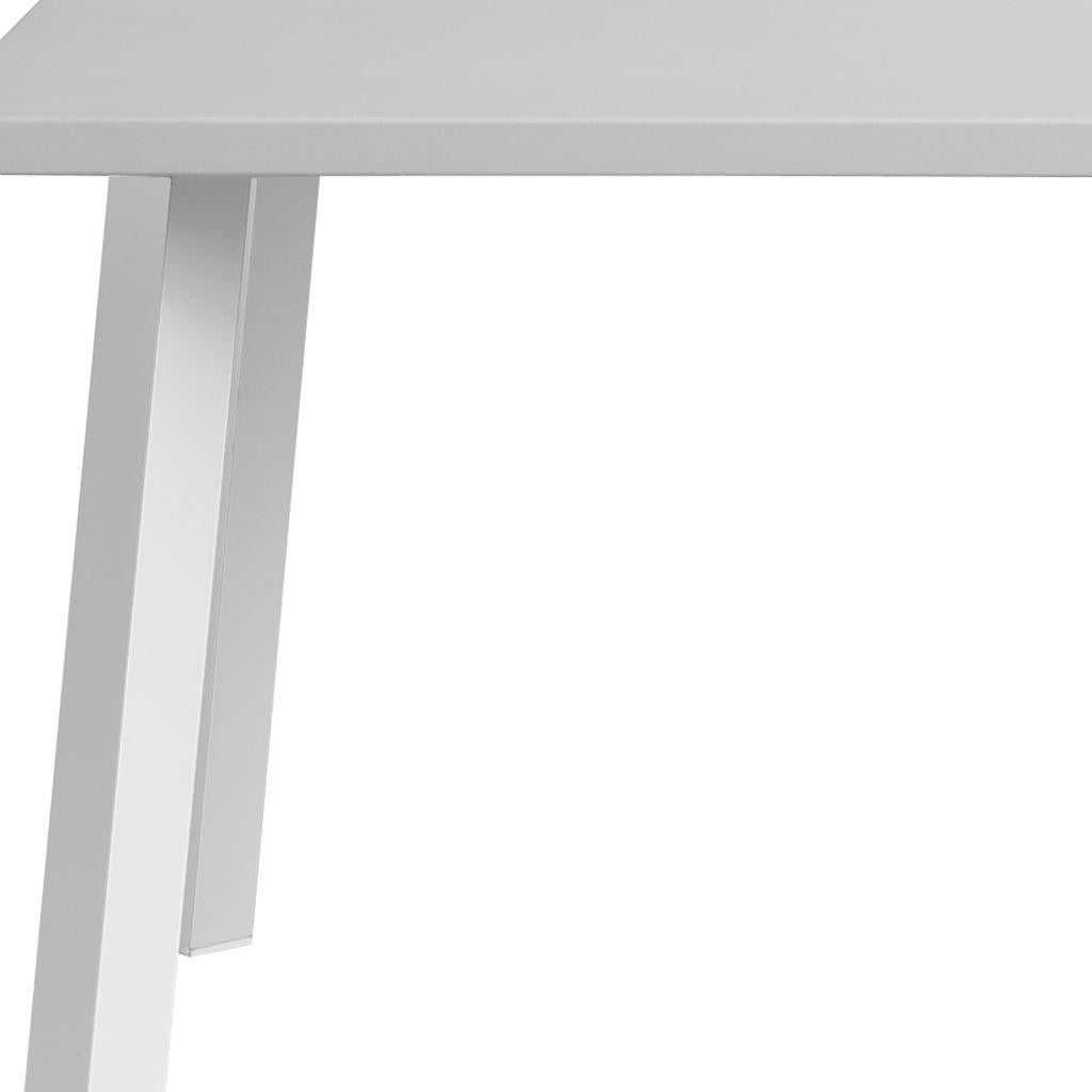 39" White Square Aluminum Outdoor Dining Table
