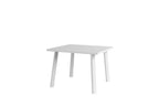 39" White Square Aluminum Outdoor Dining Table