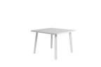 39" White Square Aluminum Outdoor Dining Table
