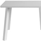 39" White Square Aluminum Outdoor Dining Table