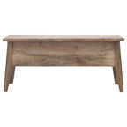 39" Brown Solid Wood Storage Bench With Flip Top