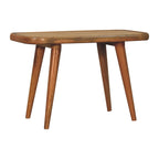 28" Brown Solid Wood Storage Bench With Cabinet