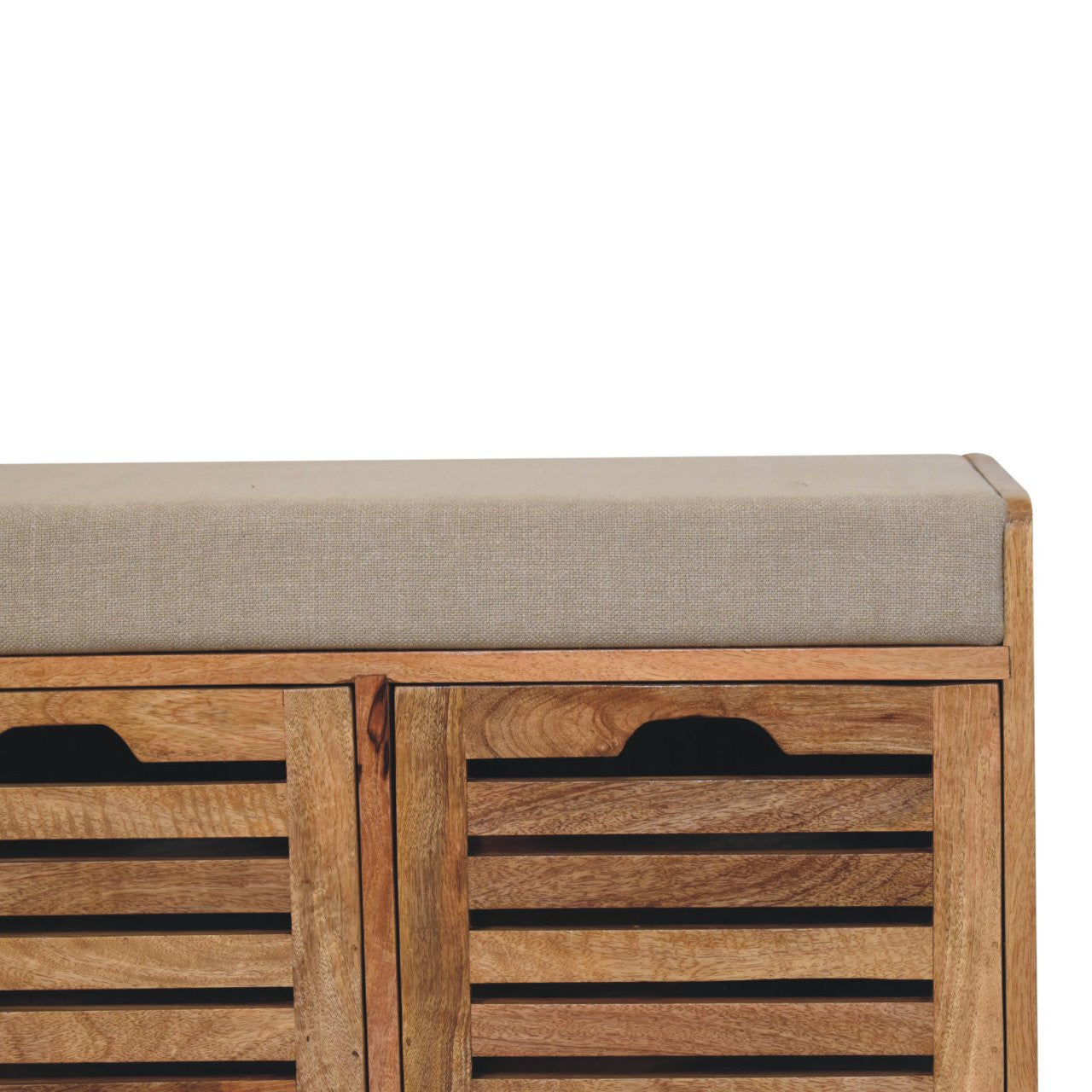 41" Brown and Solid Wood Storage Bench With Shoe Storage