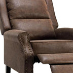 36" Brown Faux Leather Manual Recliner