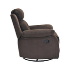 37" Brown Faux Leather Manual Recliner