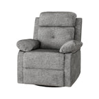 37" Gray Faux Leather Manual Recliner