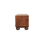 43" Brown Solid Wood Enclosed and Open Storage TV Stand