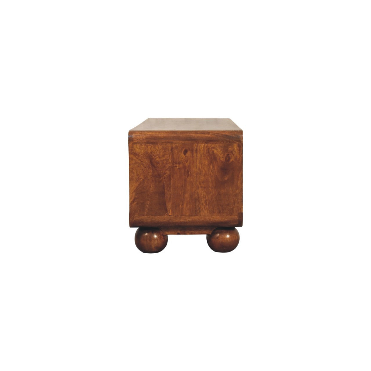 43" Brown Solid Wood Enclosed and Open Storage TV Stand