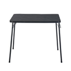 34" Black Wood and Metal Folding Square Card Table