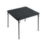 34" Black Wood and Metal Folding Square Card Table