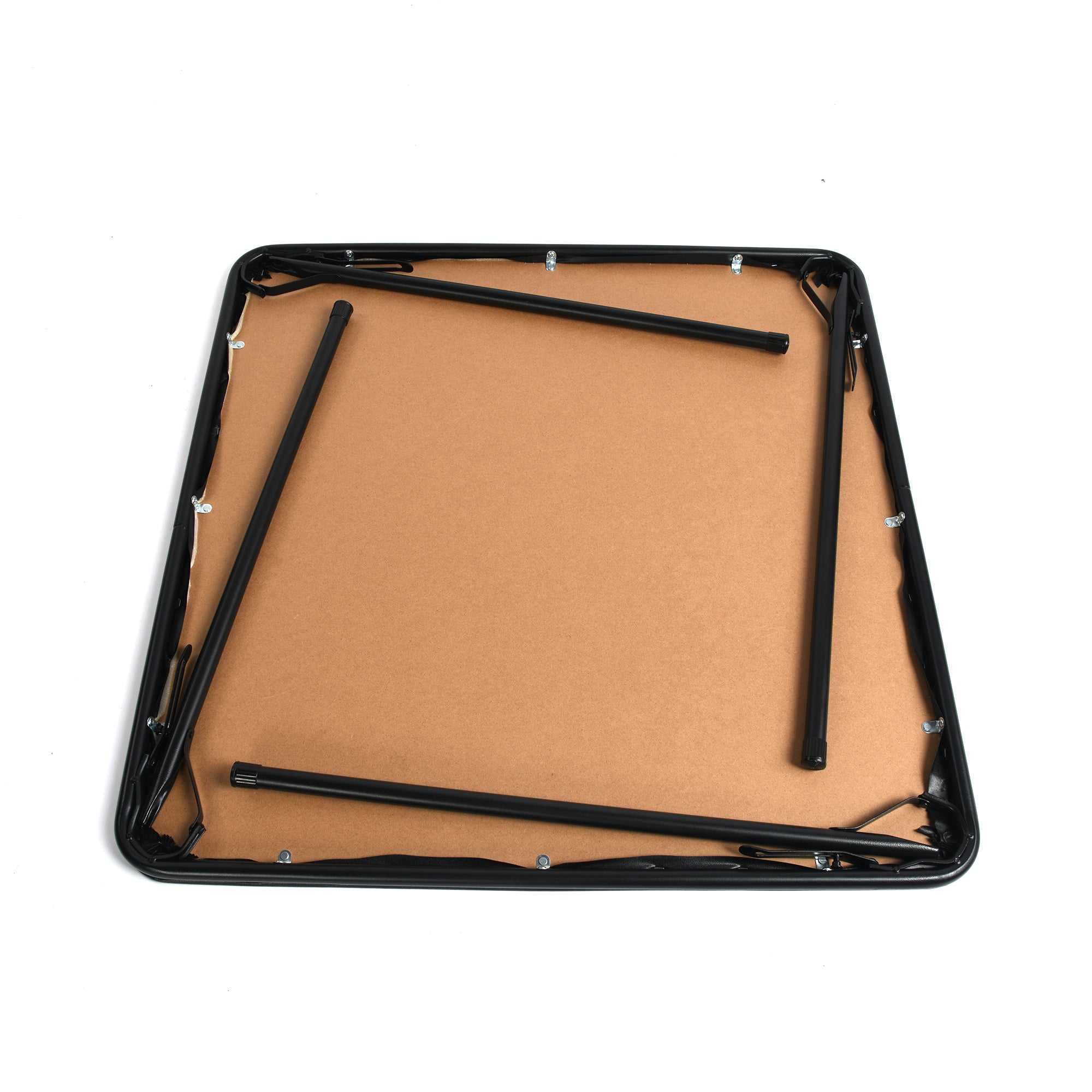 34" Black Wood and Metal Folding Square Card Table