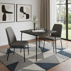 34" Black Wood and Metal Folding Square Card Table