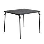34" Black Wood and Iron Folding Square Dining Table
