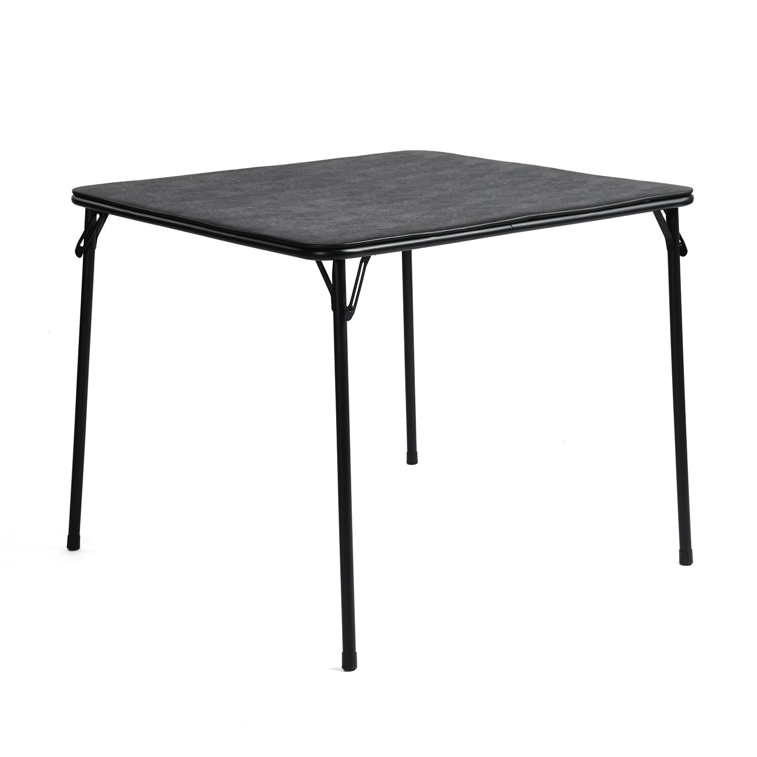 34" Black Wood and Iron Folding Square Dining Table
