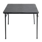 34" Black Wood and Iron Folding Square Dining Table