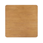 48" Oak Wood Square Floor Shelf Coffee Table