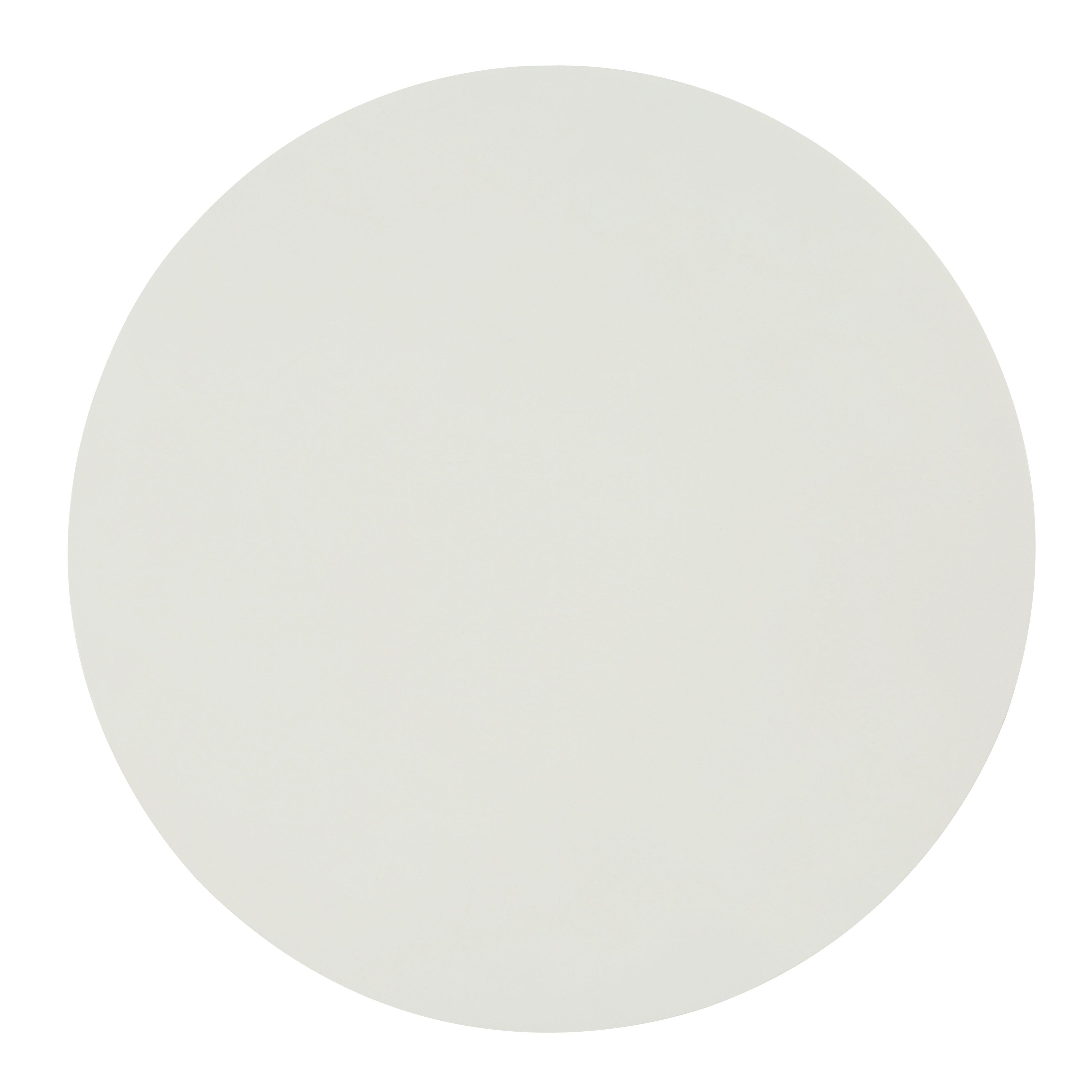 35" White Wood Round Coffee Table