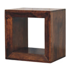 18" Brown Solid Wood and Wood End Table With Drawer And Shelf