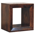 18" Brown Solid Wood and Wood End Table With Drawer And Shelf