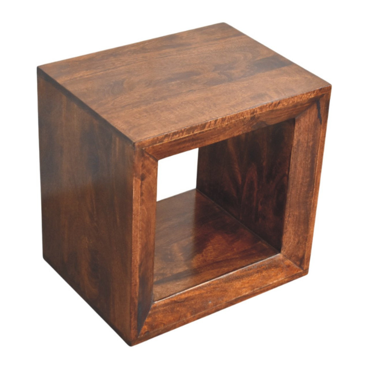 18" Brown Solid Wood and Wood End Table With Drawer And Shelf