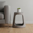 18" Brown Solid Wood and Wood End Table