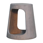 18" Brown Solid Wood and Wood End Table