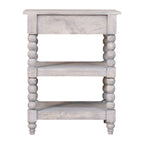 28" Brown Solid Wood and Wood End Table With Drawer And Shelf